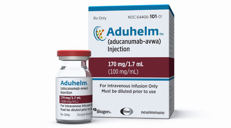 Przeciwciało monoklonalne aducanumab (Aduhelm).
